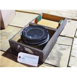RCAF Aircraft Instrument / Compass in Wooden Box