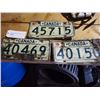 Image 1 : Canadian Army Licence Plates, Set of 3