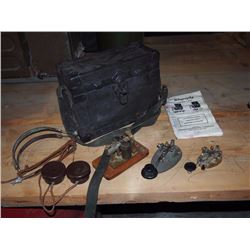 Telegraphy Set in Case with Extras