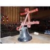 Image 1 : Cast Iron Train Engine Bell 12" Mounted on JS Bell Mount