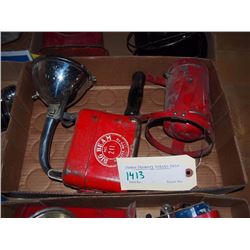 Vintage Battery Lamps, Pair