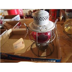 CPR Railway Lantern, Red Globe, No Burner