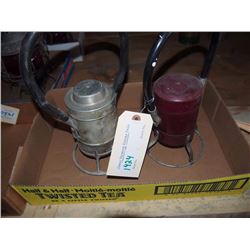 USA Railway Battery Lanterns, Pair