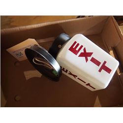 Electric Exit Light, Shade & Mounted