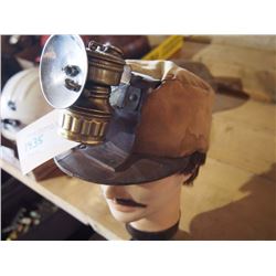 Miner's Canvas Cap, With Carbide Lamp