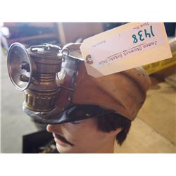 Miner's Canvas Cap, With Carbide Lamp