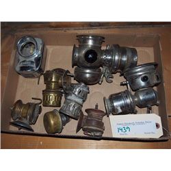 Box Lot of Carbide Lamp Parts