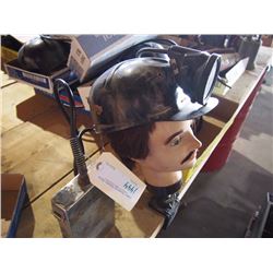 Fibre Glass Miners Helmet With Battery Head Lamp