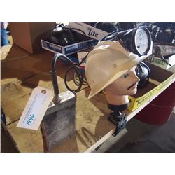 Fibre Glass Miners Helmet With Battery Head Lamp