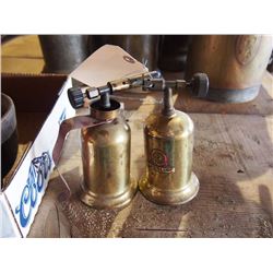 Small Brass Blow Torches, Pair