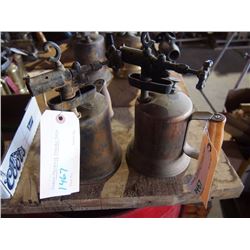 Regular Sized Brass Blow Torch, Pair