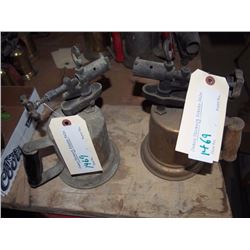 Regular Sized Brass Blow Torch, Pair