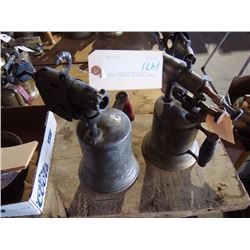 Regular Sized Brass Blow Torch, Pair