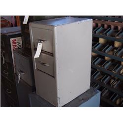 2 Drawer Metal Cabinet, 27" Tall