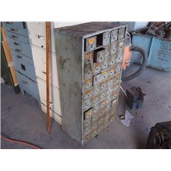 Metal Parts Cabinet - 50 Drawers, 36"x18"x10"