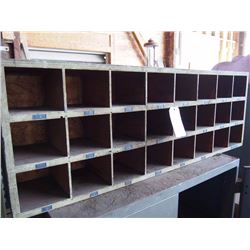 Wooden Cubby Hole Compartments, 46"x17"