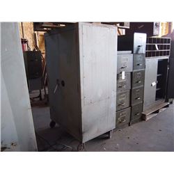 Large Metal 2 Door Cabinet, 6' Tall, No Shelves or Back Panel