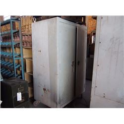 Large Metal 2 Door Cabinet, 6' Tall, No Shelves or Back Panel