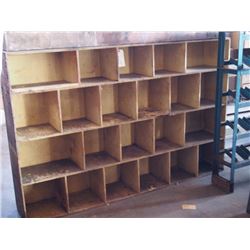 22 Compartment Wooden Organizer, 52"x76"x12"