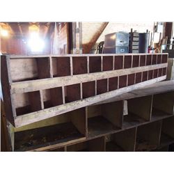 27 Compartment Wooden Organizer, 13"x76"x6"
