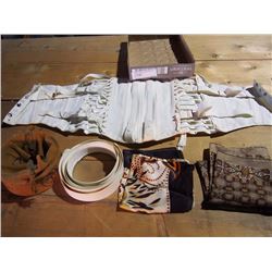 Ladies Corset, Several Collars, Scarves