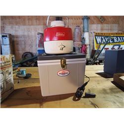 Electric Cooler With Car Adapter & Coleman Cooler