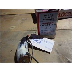 Steer Horn w/ Brass/Full of Shot & Black Rifle Power