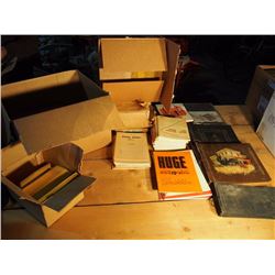 Huge Box of Old Scribbler, Photo Albums, Stationary, Envelopes Etc.