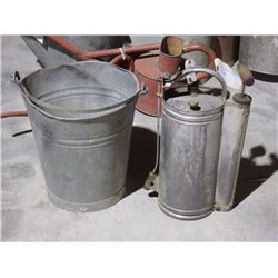 Galvanized Pail & Pressure Pump Sprayer
