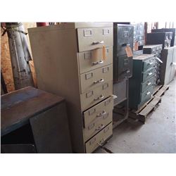 7 Drawer Metal Cabinet on Wheels. 57" Tall