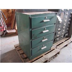 3 Drawer Metal Shop Cabinet, 33" Tall
