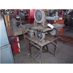 2 Band Saws & 1 Lathe Mounted on Single Stand