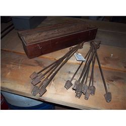 Charlais Horn Branding Iron Set, Numbers (7) & Letters (6)