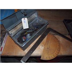 Tool Box of Squares & Measuring Tools