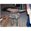 Image 1 : Large Peter Wright Anvil on Stand With Swedge, Chisel, Hammers Etc.
