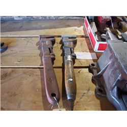 Antique Pipe Wrenches, Pair