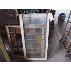 40"x19" Lead Glass Pane - One Side Missing
