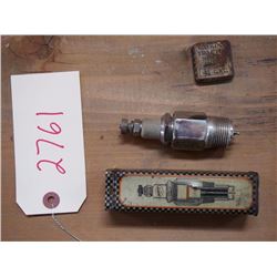 Watkins Sparkplug Metal Box, c/w with Plug