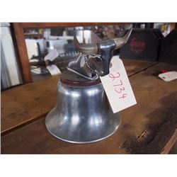 Chromed Longhorn Ornament, Mounted And Lights Up