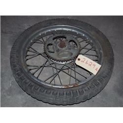 Motorcycle Tire c/w Rim, 3.25-17