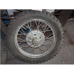 Old Truck Tire on Rim