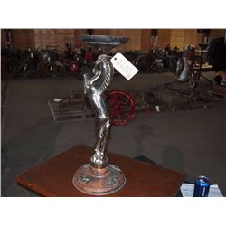 Unusual Rearing Horse Ash Stand, Folk Art