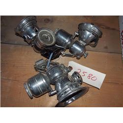 Bicycle Lamps (Triumph, P&H, Millers) Lot of 3, AS IS