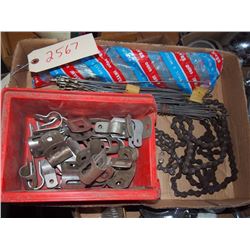 Box Lot of Bicycle Parts (Spokes, Chain, Etc.)