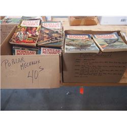 Boxes of Mechanix Illustrates (2 Boxes, Approx 138 Magazines) 1940's