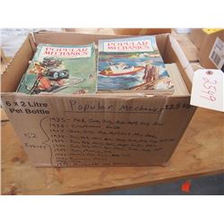 Box of Popular Mechanics (Approx 52 Magazines) 1930's-40's