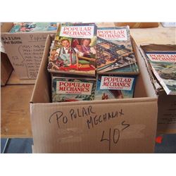 Boxes of Popular Mechanics (3 Boxes Approx 94 Magazines) 1940's