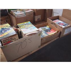 Boxes of Popular Mechanics (3 Boxes, Approx 80 Magazines) 1960's-70's