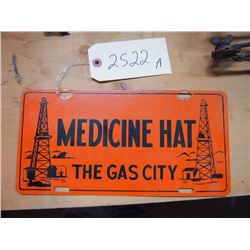 Medicine Hat Licence. Plate