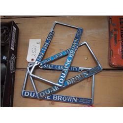 Salt Lake City Duane Brown Licence Plate Frames (3)